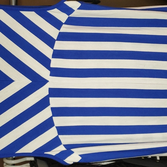 Spense Blue & White Striped Sleeveless Top Tank Large - Picture 5 of 5